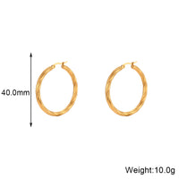 Fashionable Simple And Luxe Stainless Steel C-Shaped Earrings For Women
