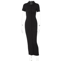 Fashionable Single-Breasted Backless Lace-Up Dress For Women