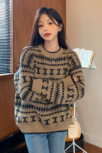 Women's Sweater Retro Lazy Style Trendy Anti-aging Slimming Temperament