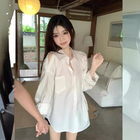Women's Autumn Off-the-shoulder Long Sleeve Shirt