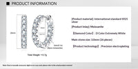 S925 Silver Full Set Moissanite Earrings Fashionable Design