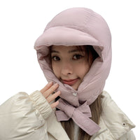 Unisex Warm Down Knit Beanie That Keeps Your Ears And Neck Cozy In Winter