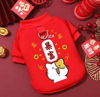 Outdoor Windproof AutumnWinter Warm Round-Neck Shirt For Cats