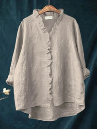 Loose Print Crew Neck Casual Plus Size Women's T-shirt
