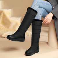 New Wedge-heel Casual Thick-fur High-top Snow Boots