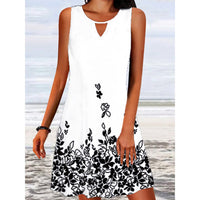 Womens Loose-Fit Printed Long-Sleeve Designer Floral Dress
