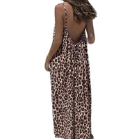 Women's Loose Print Strap Beach Vacation Dress