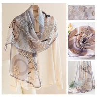 Silk Scarf Women's Mulberry Silk Printed Shawl