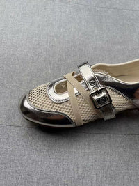 2026 Summer New Korean Style Hollow Mesh Mary Jane Shoes For Women, Fashion Versatile Comfort Soft Flat Loafers