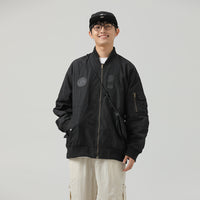 Season Multi-pocket Letter Embroidered American Pilot Coat