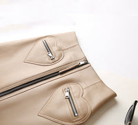 Bag Hip High Waist Thin Sheep Skin Skirt