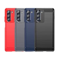 For Moto G20 Phone Case Brushed Carbon Fiber Protective Cover