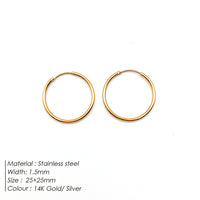 Fashionable Gold-Plated Stainless Steel Earrings