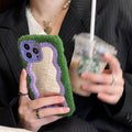 Plush Lamb Hair Mirror Mobile Phone Case