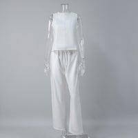 New Wide-leg Pants And Sleeveless Vest Casual Set