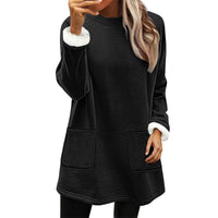 Snowman Digital Printing Casual Wide-sleeved Velvet Loose Sweater