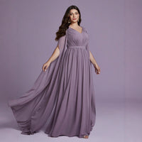 New Womens Long Chiffon Dress