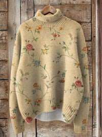 Women's Simple Printed Casual Coat Cardigan Sweater