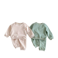 Children's Cotton Comfortable Solid Color Casual Suit