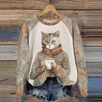 Printed New Loose Christmas Tree Pullover Men's And Women's Round Neck Sweater