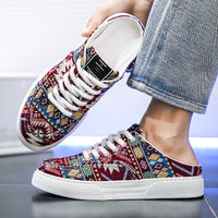 Lazy Semi Slipper Shoes Trendy Versatile Casual Canvas Shoes