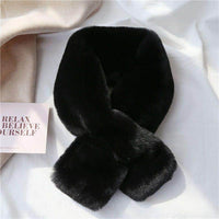 South Korea Chic Style Thickened Solid Color Furry Scarf
