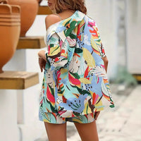 New Resort-style Womens Printed Outfit Set