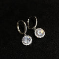Temperament Fire Colorful Crystals 2 Karat Flower Earrings