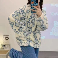 Autumn And Winter New Flannel Thickened Cute Loungewear
