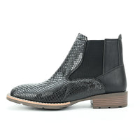 Embroidered Slip-on Chelsea Boots Men's Martin Boots