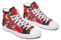 Printed Couple High Top Canvas Shoes
