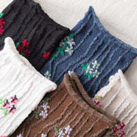 Curled Small Floral Cotton Socks For Pregnant Women Middle Aged And Elderly