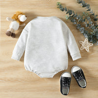Children's Crawling Suit European And American Style Cow Head Letter Printing Infant Toddler Triangle Rompers