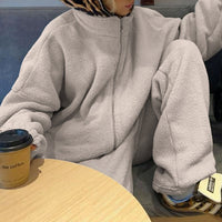 European And American Idle Style Polar Fleece Jacket Cardigan Women