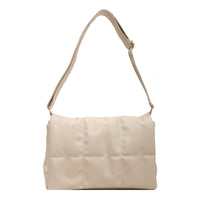 Plaid Shoulder Bag Winter Simple Messenger Bag Women Solid Color Flaps