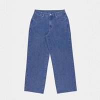Bow-knot Embroidered Trendy Loose-fit Casual Jeans