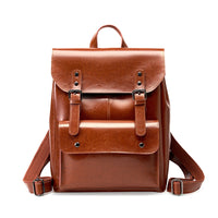 Leather Backpack Women's Wear-resistant Cowhide Computer Backpack