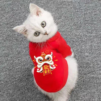 Outdoor Windproof AutumnWinter Warm Round-Neck Shirt For Cats
