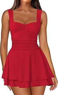Women's Square-neck Sleeveless Dress