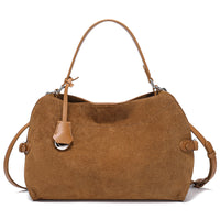 Genuine Deer Suede Brushed Leather Crossbody Bag Versatile