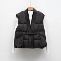 New National Standard Autumn And Winter Plain Color V-neck Loose Vest