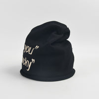 Stylish Oversized Beanie With Chic Letter Embroidery