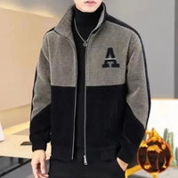 Stitching Casual Thickening Warm Plus Size Top