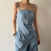 Back Strap Casual Long Suspender Jumpsuit