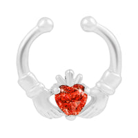 Zircon U Shaped Non Perforated Nose Hoop
