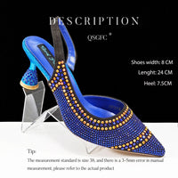 Fashion Simple Pointed Striped Hot Drilling Women Low-cut High Heels