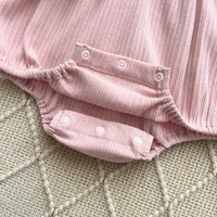 Baby Sunken Stripe Classic Style Romper Western Style Full Moon
