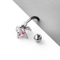 Stainless Steel Zircon Five-pointed Star Nail Navel Decoration Piercing Jewelry