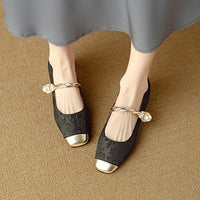 Women's Retro Plus-Size Chunky-Heel Pumps