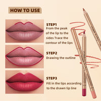 Colorful Non-smudgeable Long-lasting Non-stick Lip Liner Set
